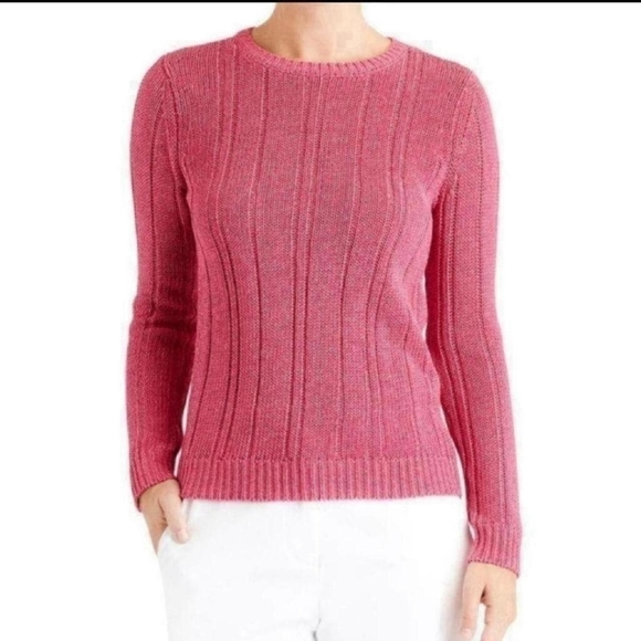 J. Mclaughlin Corin raspberry pink knit pullover sweater S - Picture 1 of 4